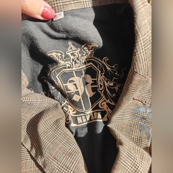 Store Close Mid Of Nov!! Y2K NEVADA PLAID JACKET M FOR MEN - Picture 6 of 8